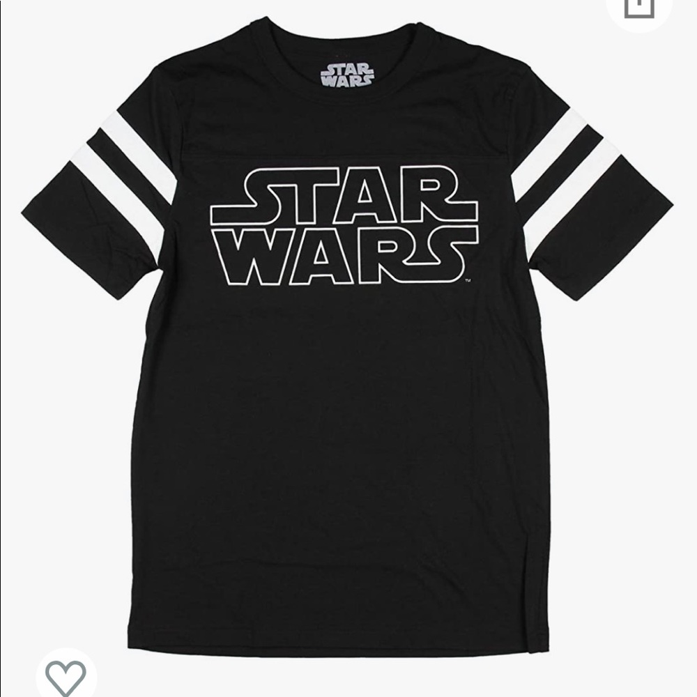 Star Wars Womens Logo Varsity Football Tee Logo,Black,Large